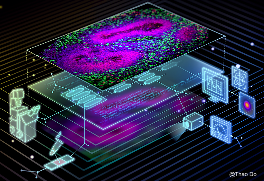 Nature cover for fluorescence microscopy and metadata
